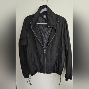 NWOT HoodedBlack Windbreaker Jacket